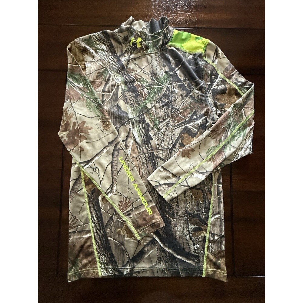 Under Armour Cold Gear Scent Control Fitted Compression Shirt Realtree Mens L